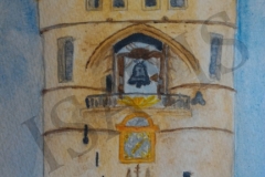 La Grosse Cloche de Bordeaux, aquarelle